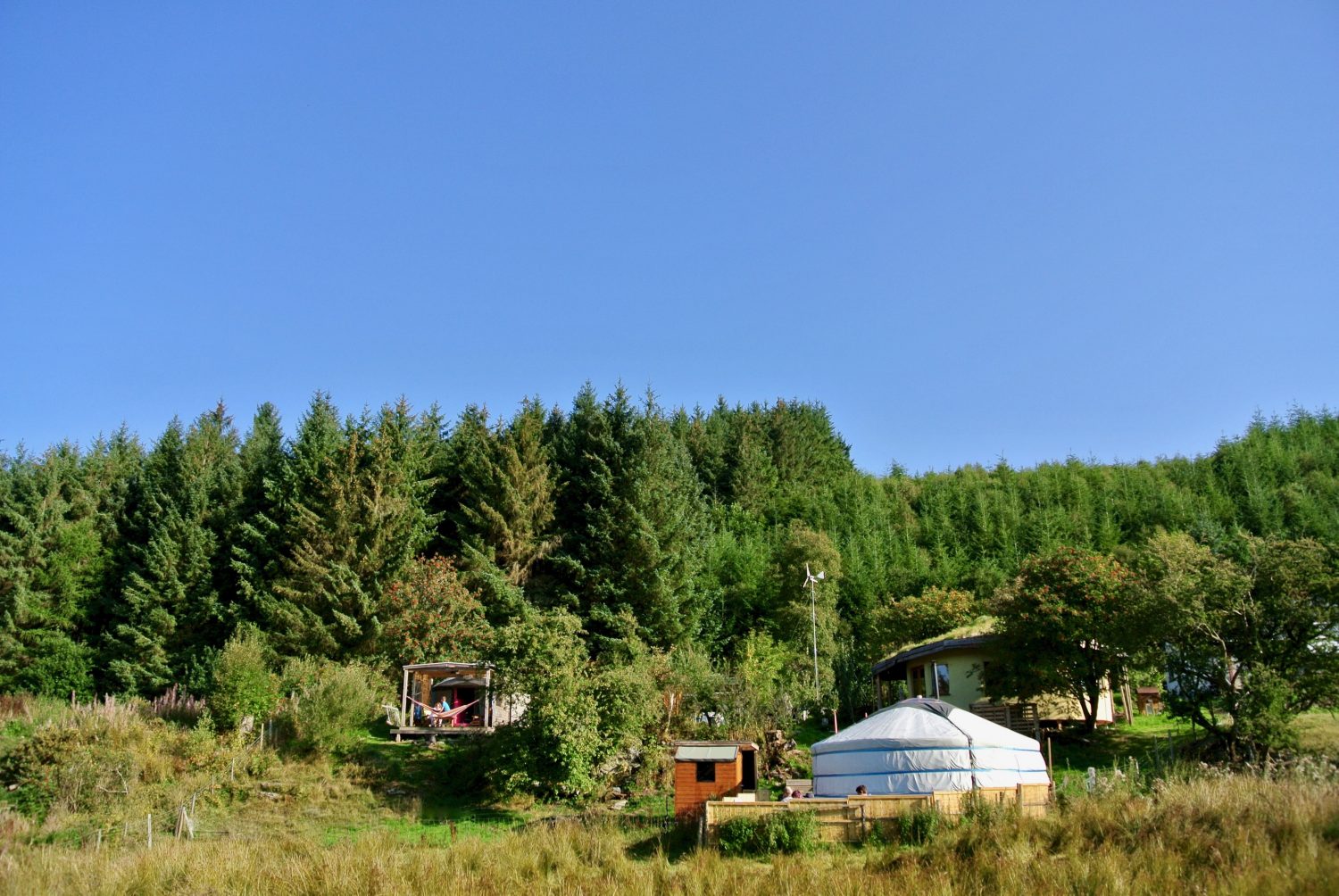Off-Grid Eco Retreat Centre - Ty Mam Mawr - Nestled deep in Cynwyd Forest high in the Berwyn Mountains in North Wales.