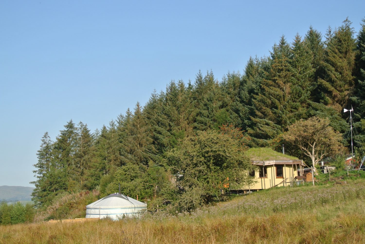 Off grid eco retreat centre nestled in Cynwyd forest high in the Berwyn Mountains, North Wales
